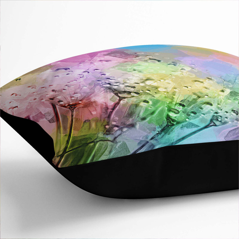 Abstract Square Cushion, Black, 55cm H x 55cm W x 20cm D