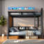Lits avec rangement, lit superposé industriel simple en bois aggloméré pour petites pièces