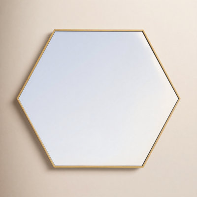 Sabine Metal Hexagon Wall Mirror