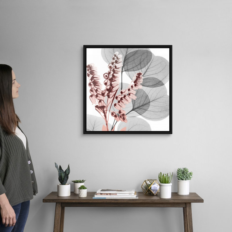 Reproduction d’art sur toile, "blush blush 2" par Albert Koetsier, Toile avec cadre flottant noir