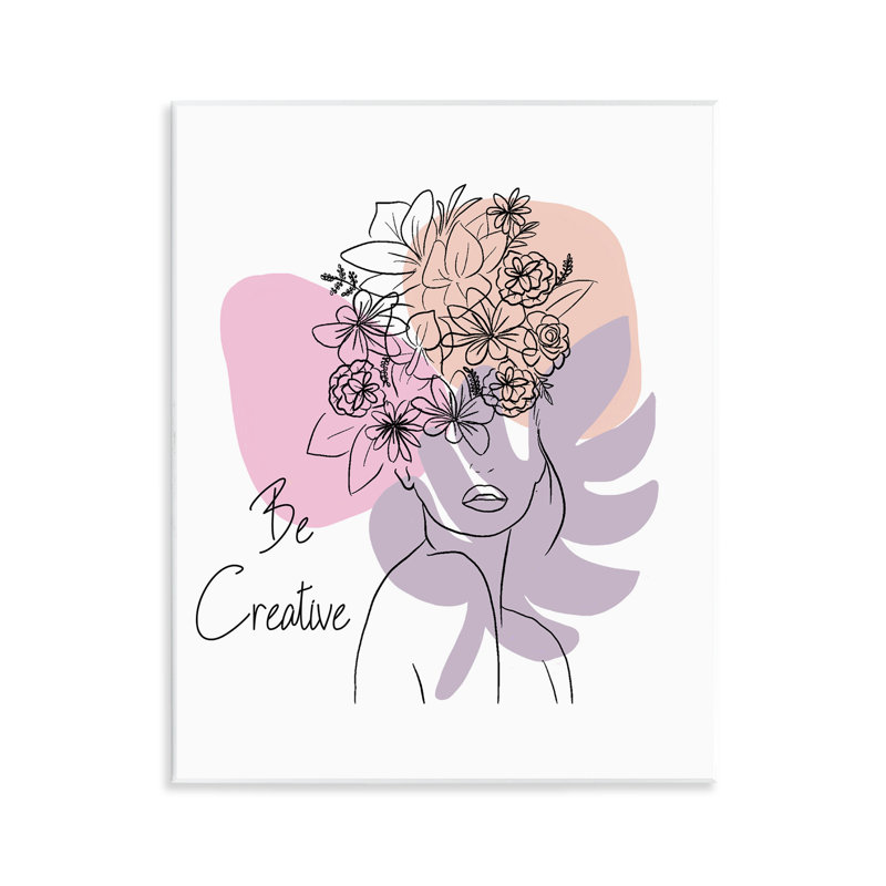 Be Creative Portrait Wall Plaque Art by Chen Alyesh