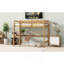 Lit mezzanine simple, lit mezzanine en bois d'hévéa avec garde-corps de sécurité, bureau intégré, échelle, chêne blanc-1081302428