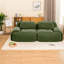 Canapé confortable confortable en velours côtelé, vert olive, parfait pour les espaces de vie modernes
