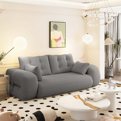 Multi-Functional Teddy Fabric Lazy Sofa, Foldable Human Dog Bed Sleeper Couch For Household Indoor Use