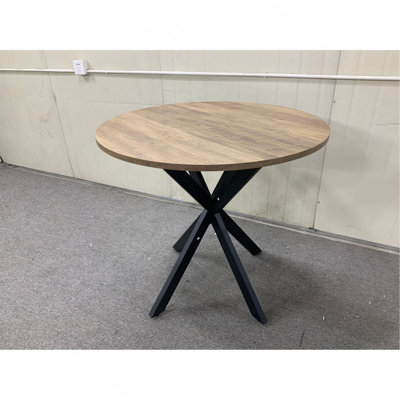 31.5 Inch Round Dining Table, Small Circle Kitchen Table With Legs For 2-4 People,Modern Dining Room Table, Brown (Only Table) by East Urban Home