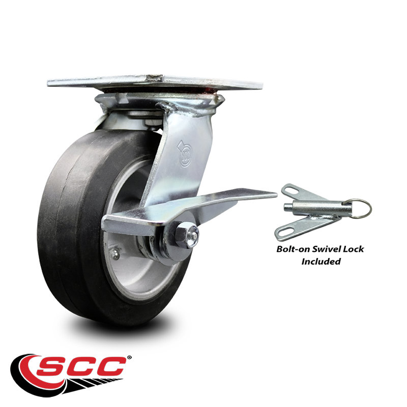 Rubber on Aluminum Caster