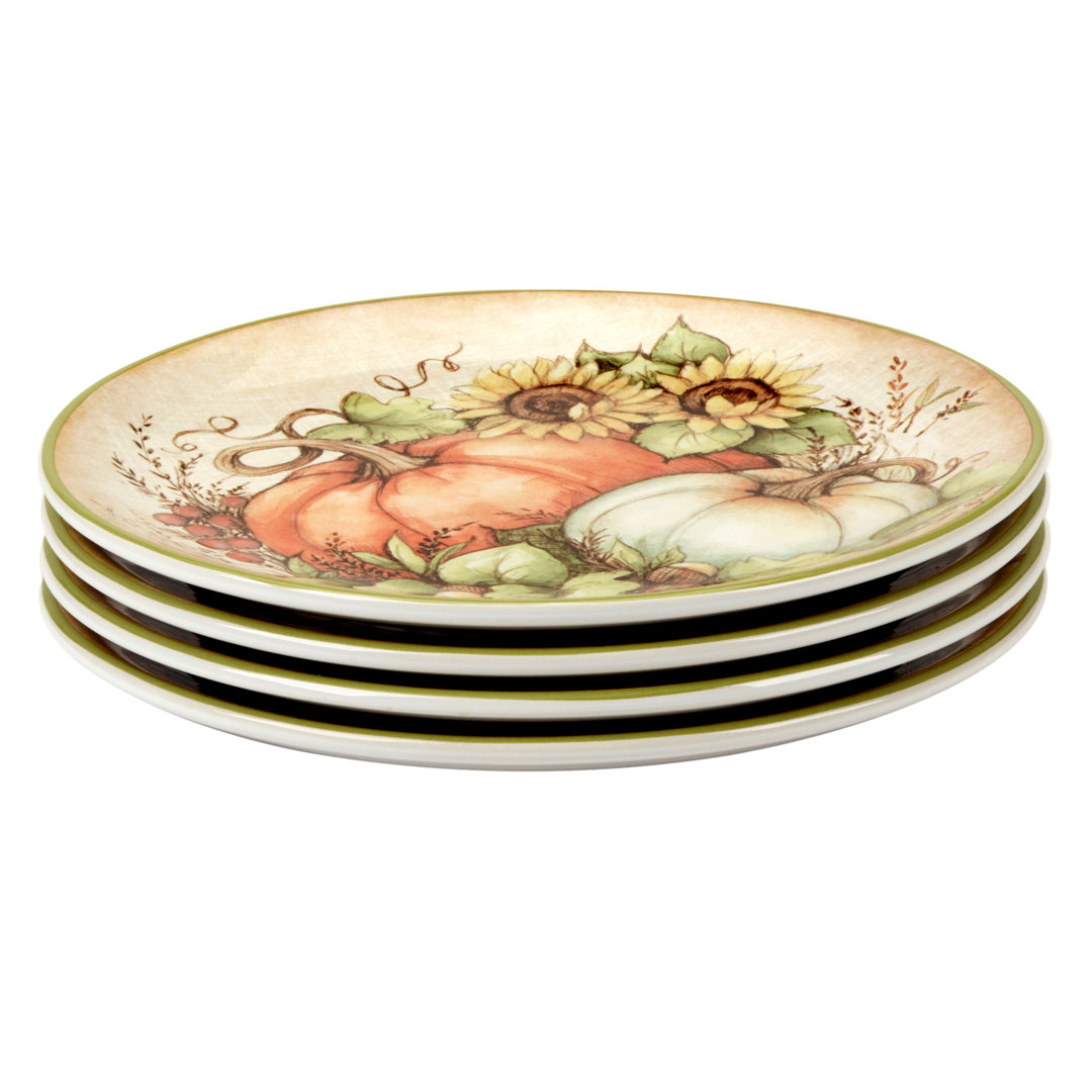 Autumn Breeze Set of 4 Salad Plates Certified International