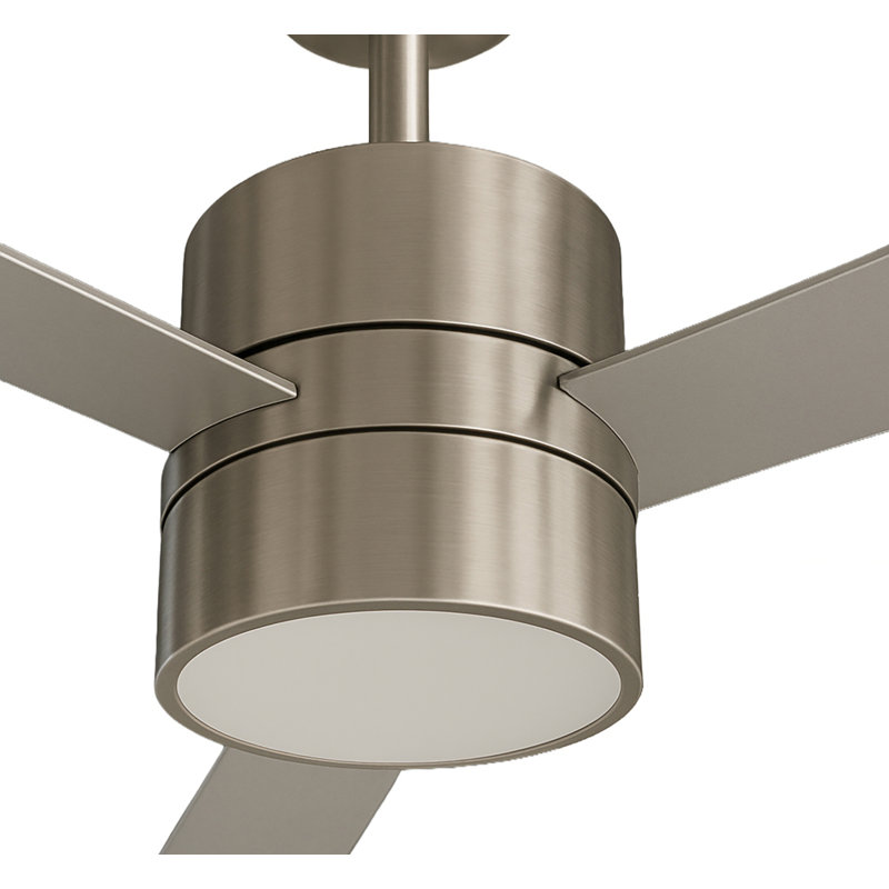 Ventilateur de plafond à DEL 3 pales 52 po - argent, Argent argent, Nickel satiné