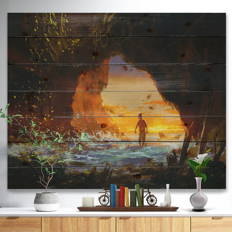 «Man Walking», reproduction d'impression sur toile, Bois, H 36 po x l 46 po x P 1,5 po