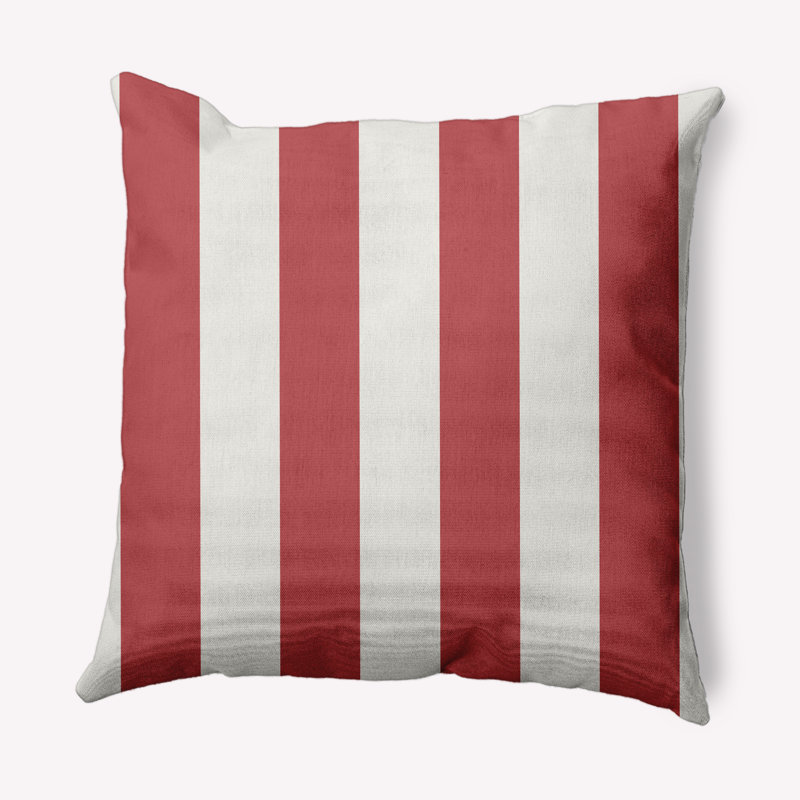 Coussin Stripe, 20 po x 20 po, Rouge myrtille