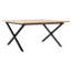vidaXL Coffee Table X-Frame Solid Wood Pine and Steel-106217643