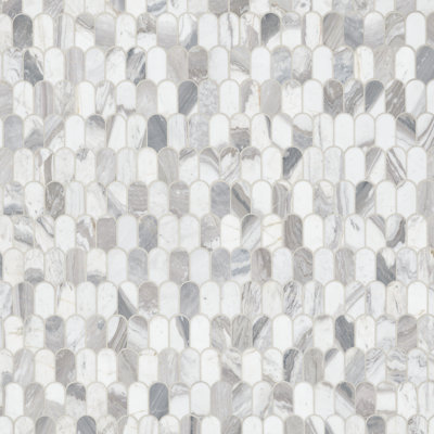 Linarra Scale 12 in. x 12 in. Polished Marble Mosaic Floor and Wall Tile