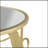 Modern Side Table [Metal Frame +Mirror Top]
