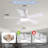 41"/46" 5-Blade Flush Mount Ceiling Fans With Lights And Remote/App-826556495-826556498