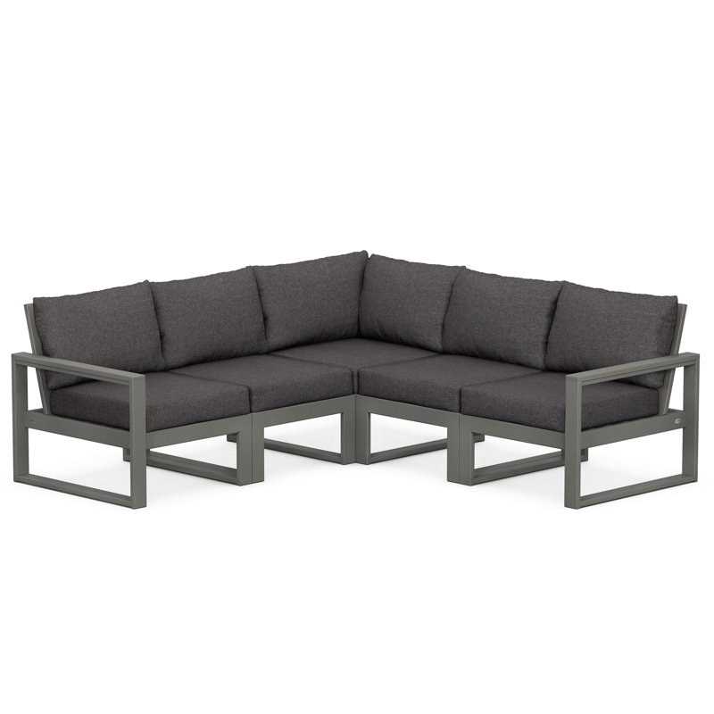 EDGE 5 - Person Seating Group with Cushions, Slate Gray, Ash Charcoal