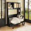 Lit escamotable double avec bureau et armoires en rotin, lit mural peu encombrant pour le bureau personnel-1134743417