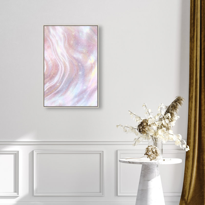 Iridescent Wave Print by Oliver Gal, 16"H x 11"W, Silver Floater Frame