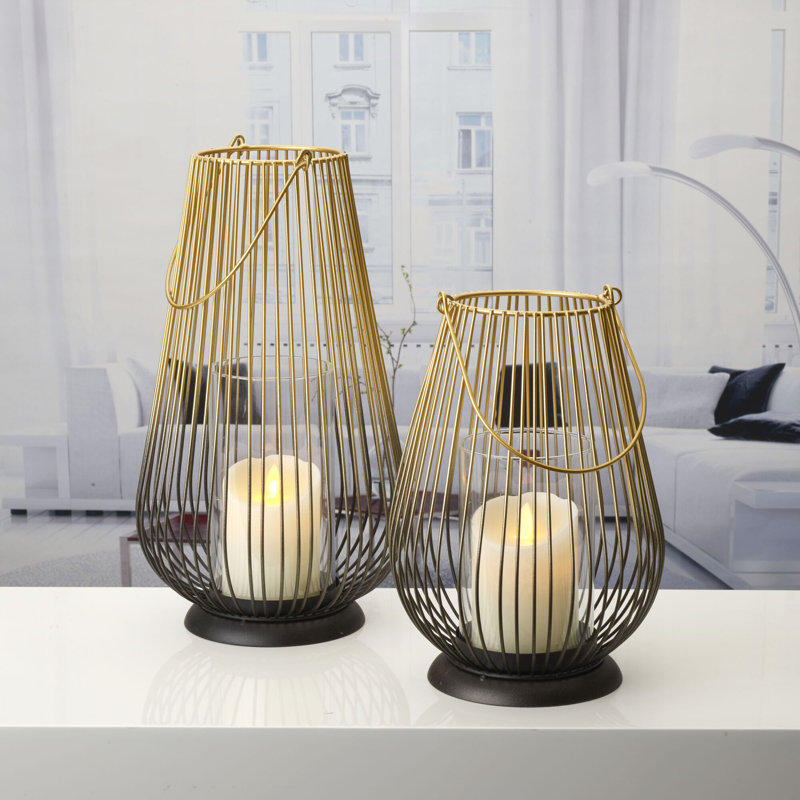 Mikasa Ombre Wire Hurricanes with Glass Inserts