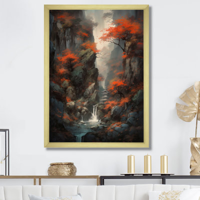 Keyisha cascade d'arbres botaniques IV sur toile