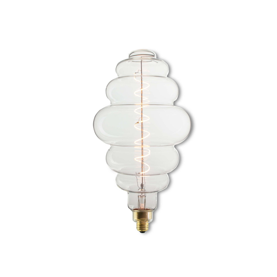 Oversized Bee Hive Clear LED Edison Bulb, 60 Watt Equivalent, E26 Dimmable 2200K Bulbrite Industries