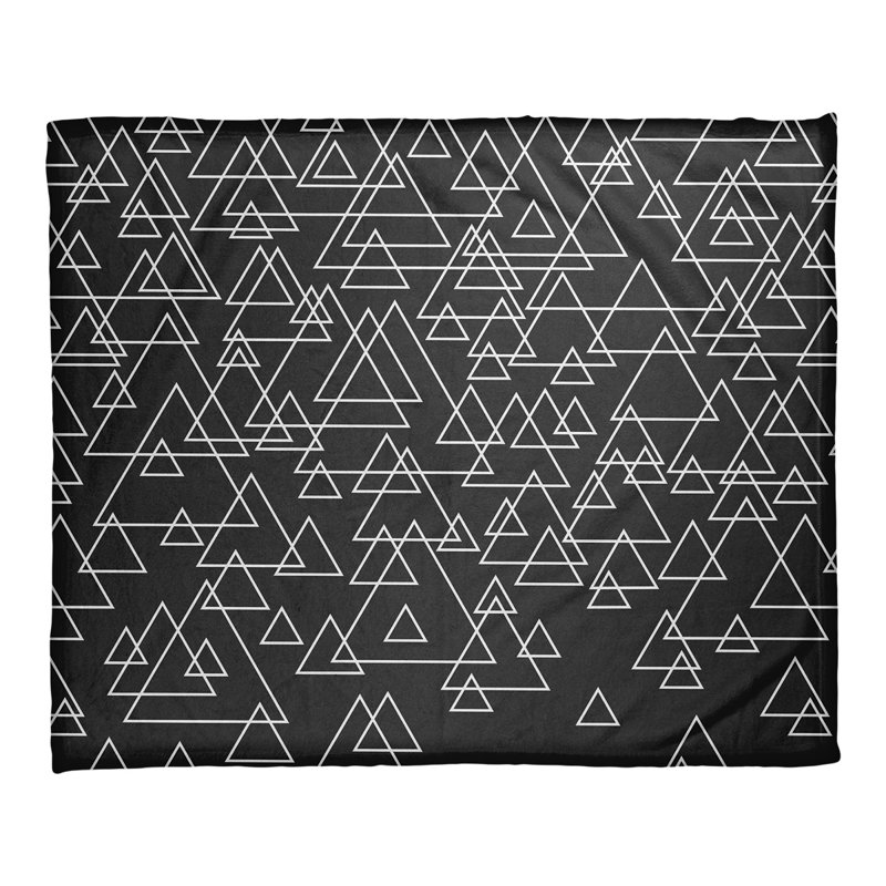 Couverture polaire Katelyn Elizabeth, L 62,5 po x L 82,5 po, Noir