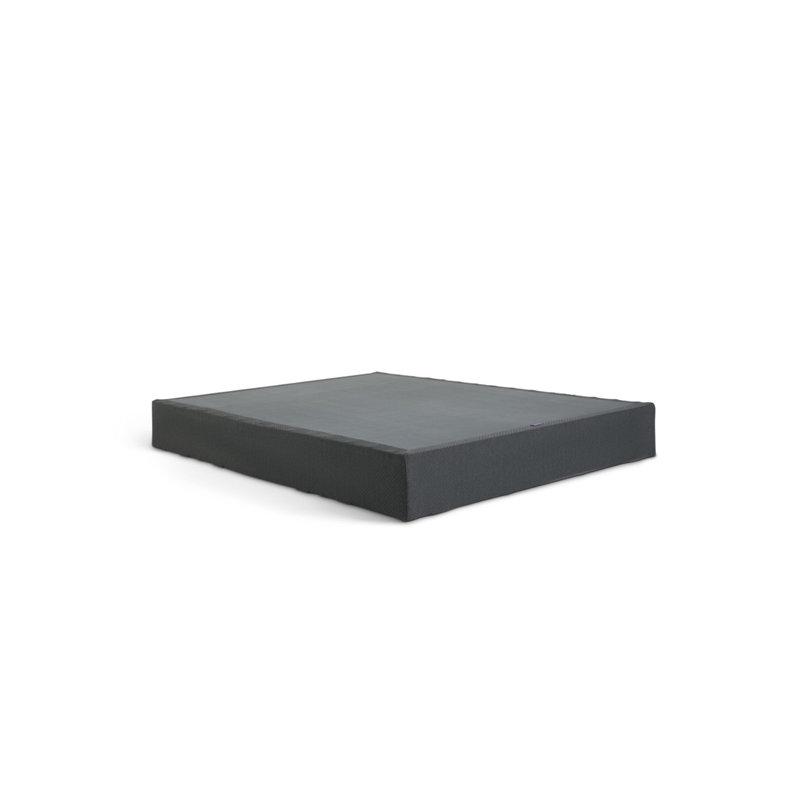 Purple 9" Standard Profile Modern  Metal Flat Mattress Foundation Platform Bed Base with Steel Frame, 14 Slats & Zip-On Cover, Heavy-Duty Support