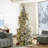 7.5' Pre-Lit Flocked 360 Degree Rotating Spruce Artificial Christmas Tree with 400 Lights