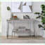 Métal peu encombrant Table basse gigogne en bois massif pour salon moderne, naturel / noir