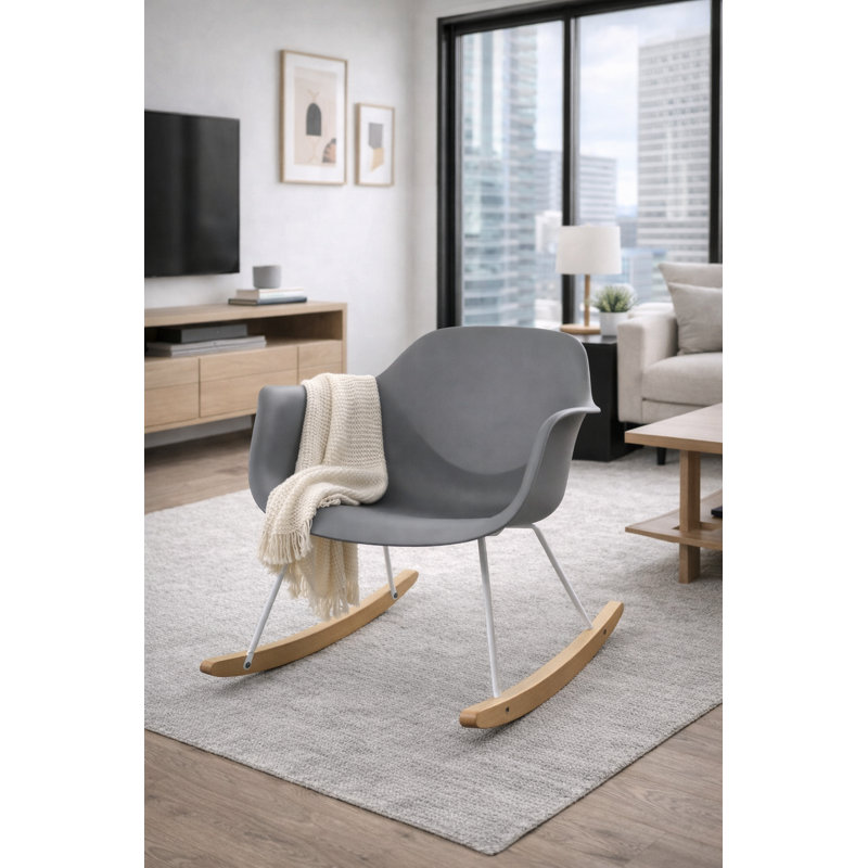 Chaise berçante Hickson, Gris