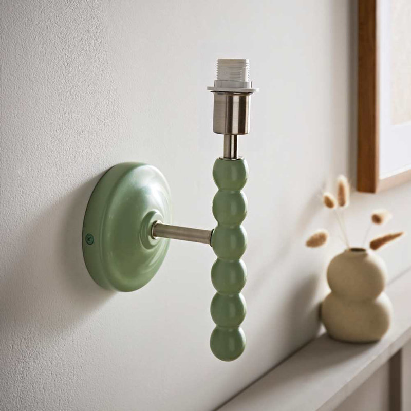Alderic Manufactured Wood Armed Sconce, Green