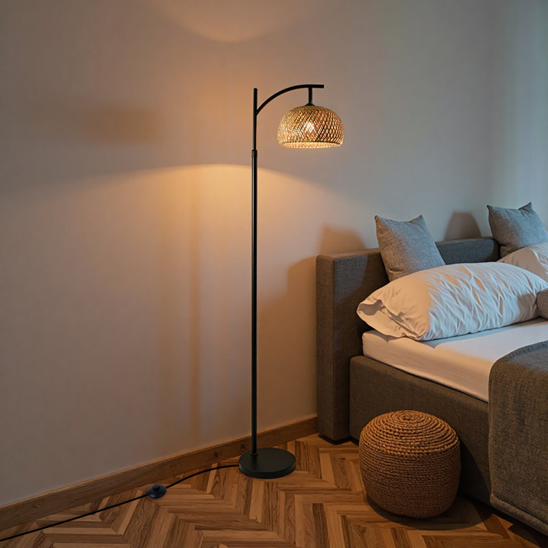 Lampe sur pied en bambou naturel