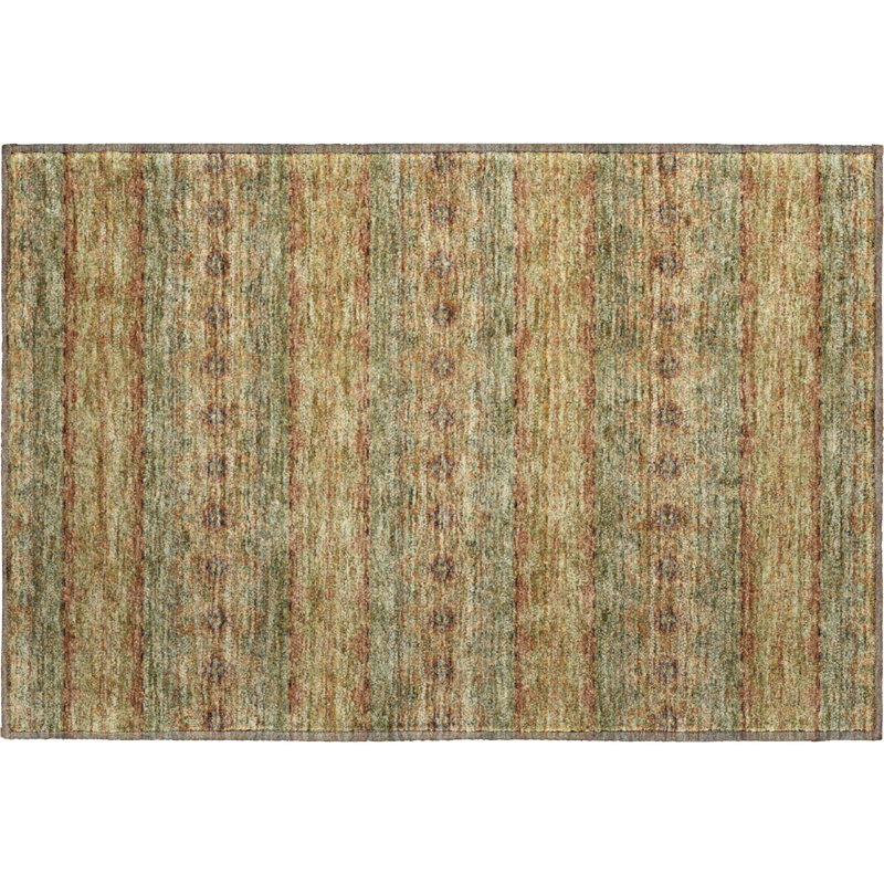 Tapis vert Cerrito lavable à la machine de qualité supérieure, Rectangle 1 pi 8 po x 2 pi 6 po