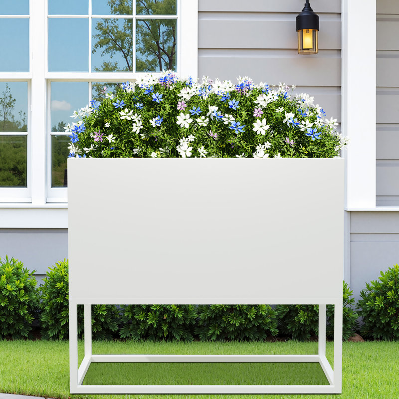 Boîte à fleurs élégante - Jardin élégant, H 36 po x l 36 po x P 18 po, Blanc