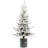 Lumiere Rustic Flocked Tabletop Tree With Pot Base, Warm White LED Lights, Tips, PE+PVC Branches