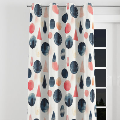 Moroccan Room Darkening Curtains - Classic Boho Bahrie Velvet Grommet Curtain - 1 Panel