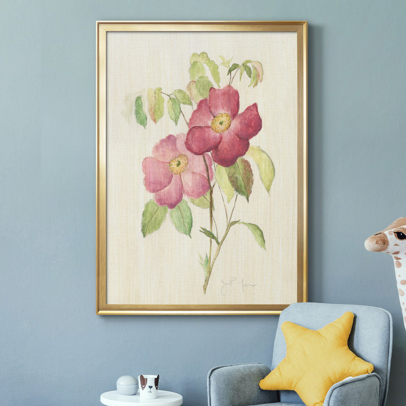 «Dusty Rose II», peinture sur toile encadrée, Or, H 26,5 po x l 36,5 po x P 1,5 po