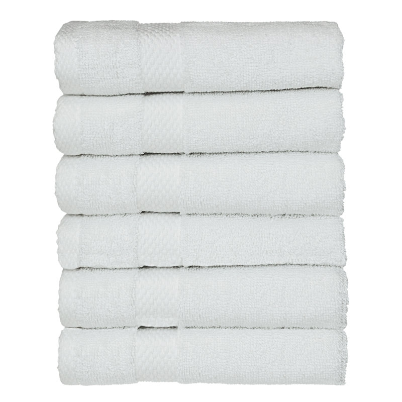 Ensemble 6 serviettes de bain en coton à nid d’abeille 100% coton Wellston