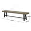 Banc de patio extérieur en bois d'acacia