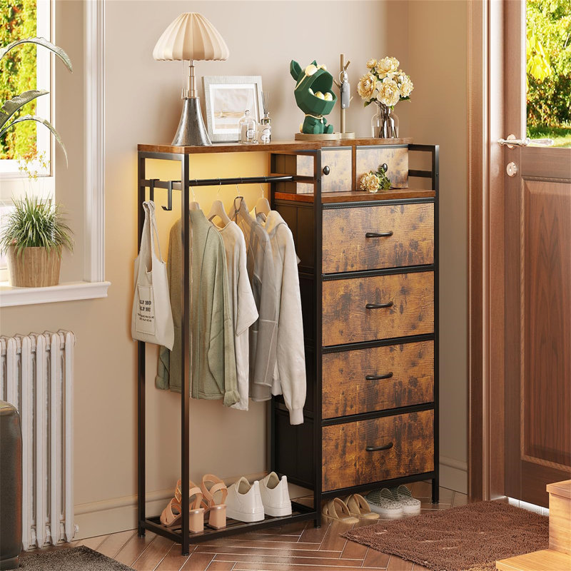 110cm W 6 - Drawer Chest of Drawers, Brown