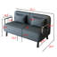 Fauteuil-lit convertible de 55 po, structure en métal, tissu de velours réglable, espace de vie confortable, lit triple, 55 po avec revêtement et cadre en fer pour la maison-603287662-603287655