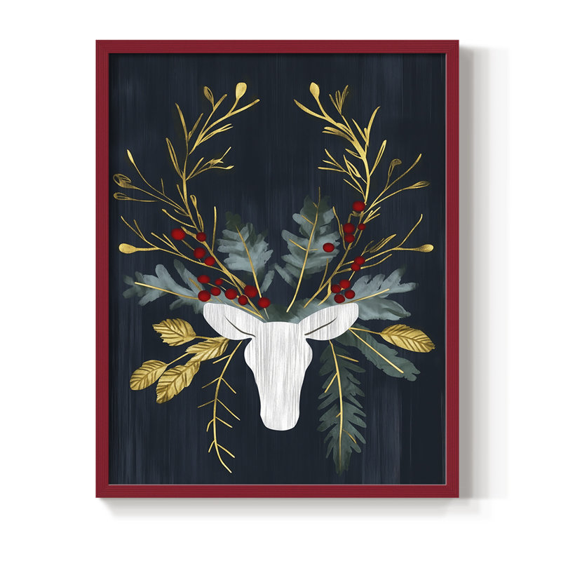 Reproduction encadrée - bois massif, H 11 po x l 9 po, Rouge