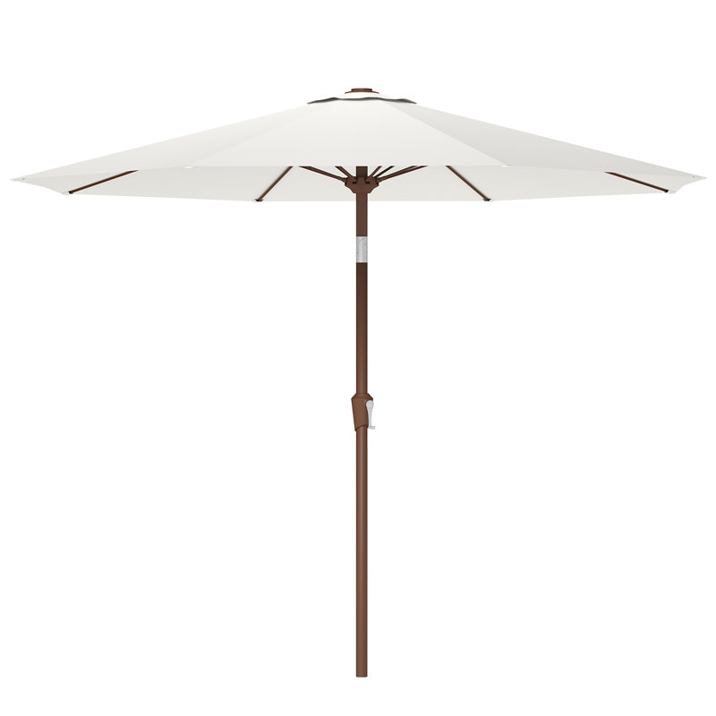  Parasol de marché avec manivelle, Blanc