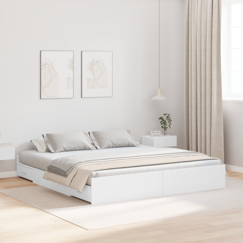 Bed, 200 x 200cm, White