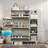 Bohemia Style Shoe Cabinet With 3 Rattan Flip Drawers, 3 Square Shelves And 1 Storage Drawer And Key Hooks-691901477