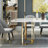 Nordic minimalist marble rectangular dining table-1343431352