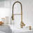 KRAUS Britt Single Handle Commercial Style Kitchen Faucet-98373824-98373827