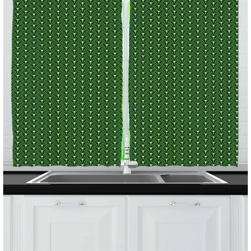Floral Tailored Kitchen Curtain