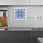 «Blue Tile VI» par Cindy Jacobs, art mural en verre acrylique-537502745