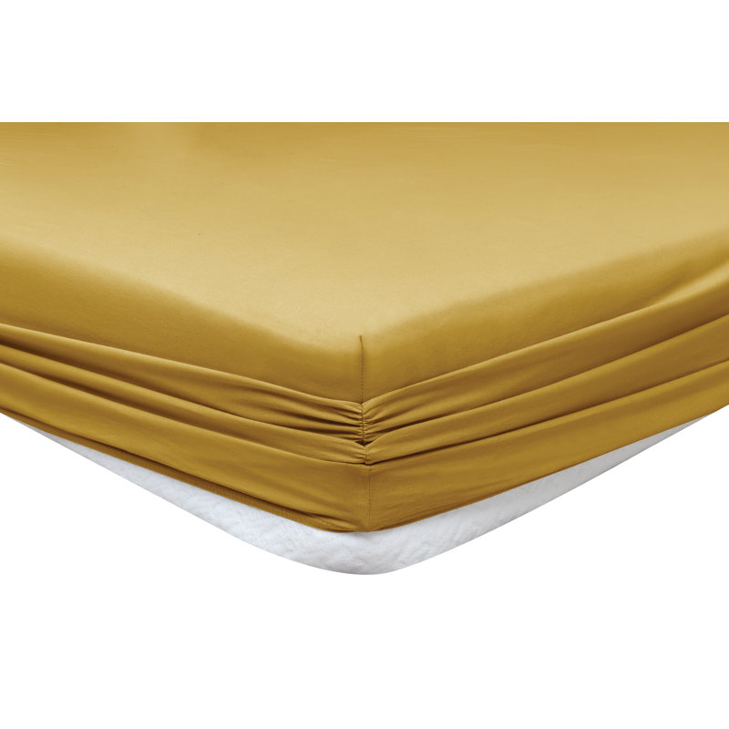 100% Cotton Fitted Sheet, King Fitted Sheet, Yellow