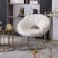 Chaise d'appoint rembourrée en fausse fourrure Slatina